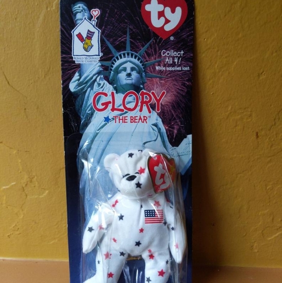 RARE BEANI BABIES glory the bear McDonalds 1993/97 - Picture 1 of 4